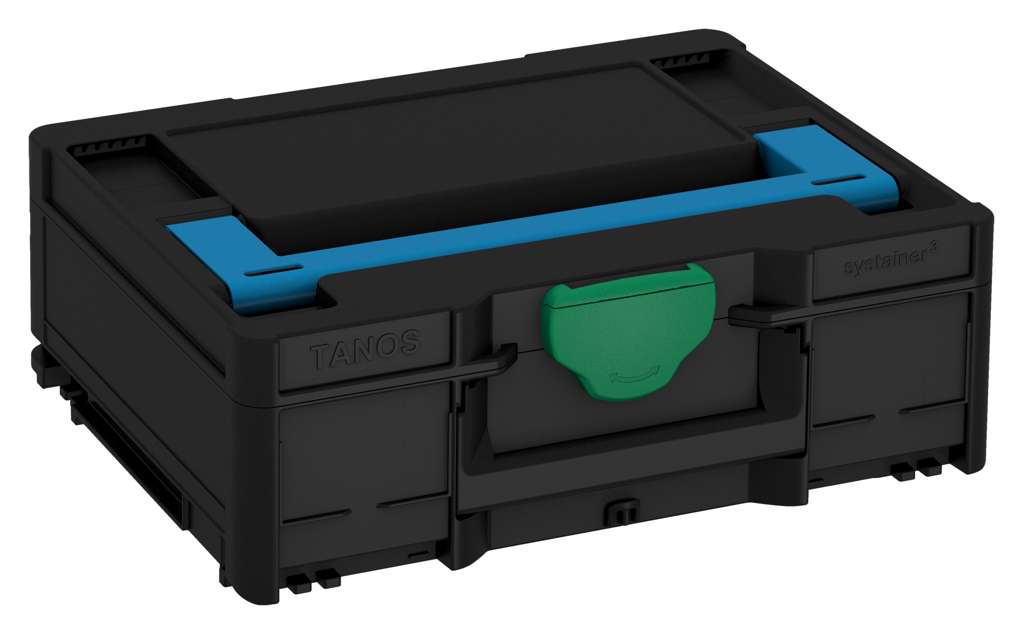 Systainer³ M 137, Black with Sky Blue lid handle and Signal Green catches