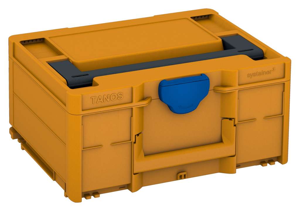 Systainer³ M 187, Daffodil Yellow with Anthracite lid handle and Signal Blue catches