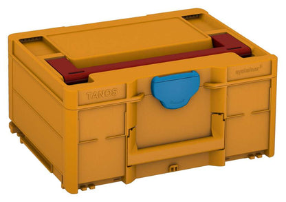 Systainer³ M 187, Daffodil Yellow with Carmine Red lid handle and Sky Blue catches