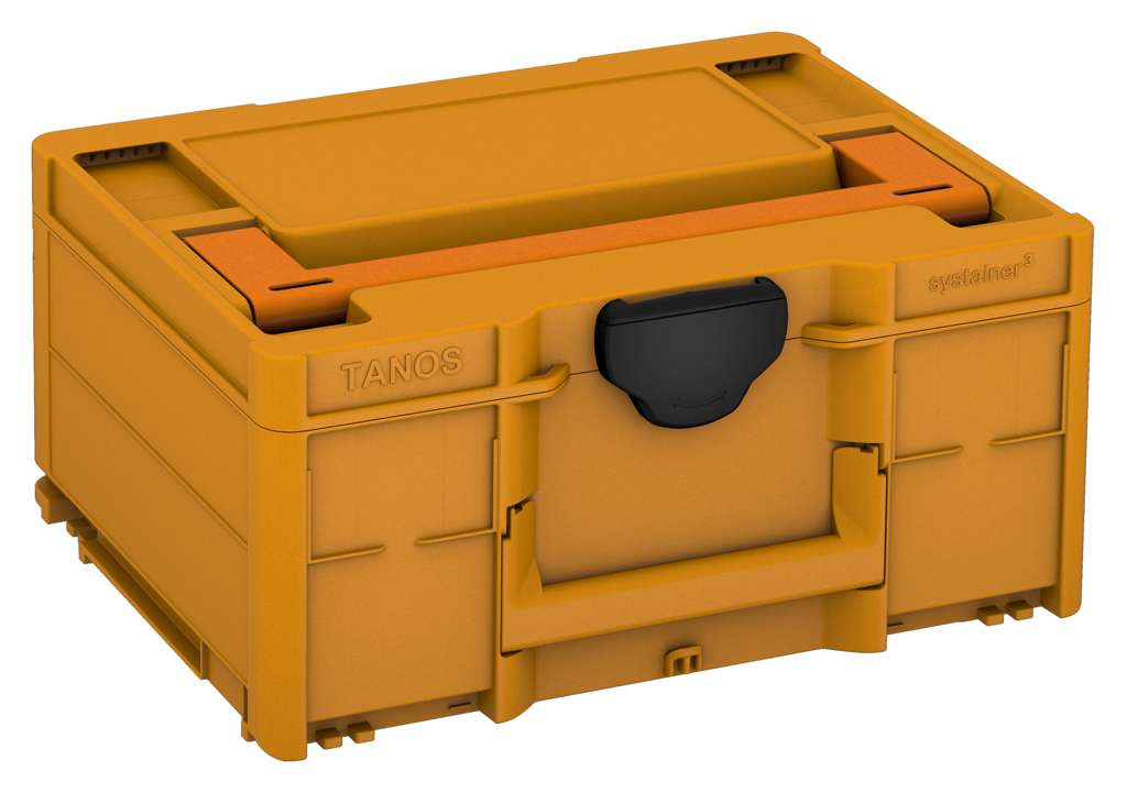 Systainer³ M 187, Daffodil Yellow with Deep Orange lid handle and Black catches