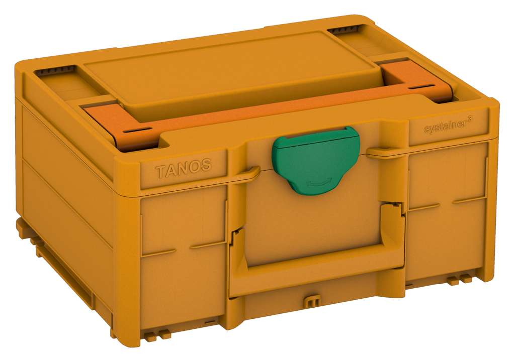 Systainer³ M 187, Daffodil Yellow with Deep Orange lid handle and Signal Green catches