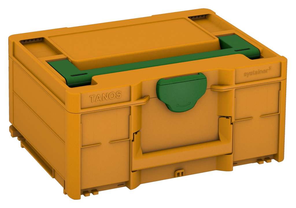 Systainer³ M 187, Daffodil Yellow with Emerald Green lid handle and Emerald Green catches