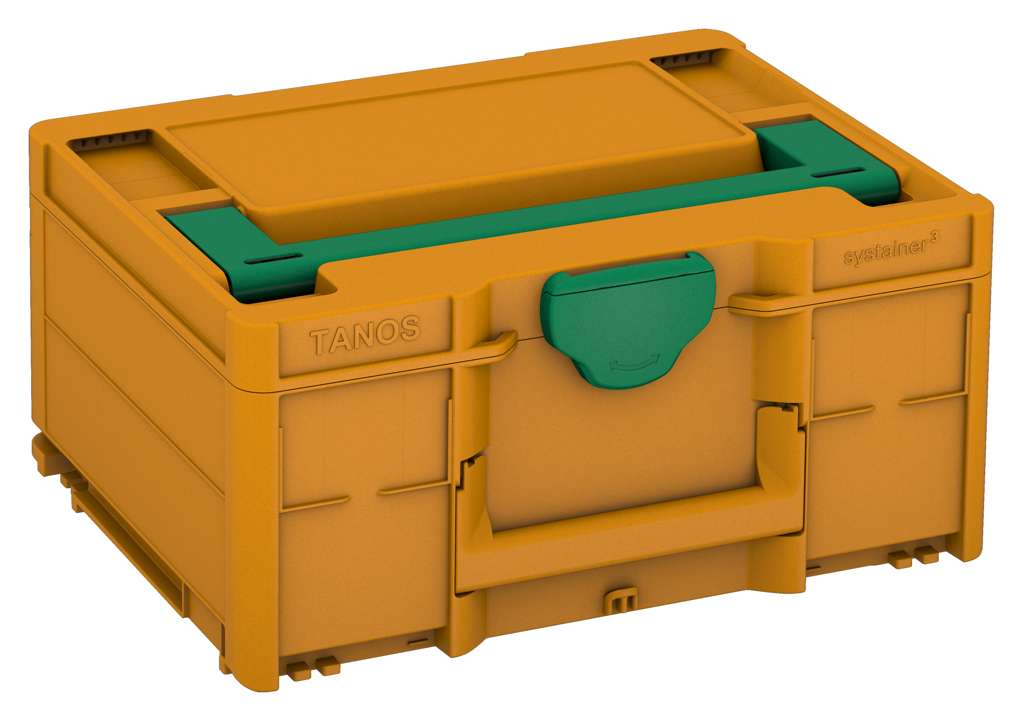 Systainer³ M 187, Daffodil Yellow with Signal Green lid handle and Signal Green catches