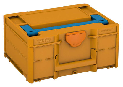 Systainer³ M 187, Daffodil Yellow with Sky Blue lid handle and Deep Orange catches