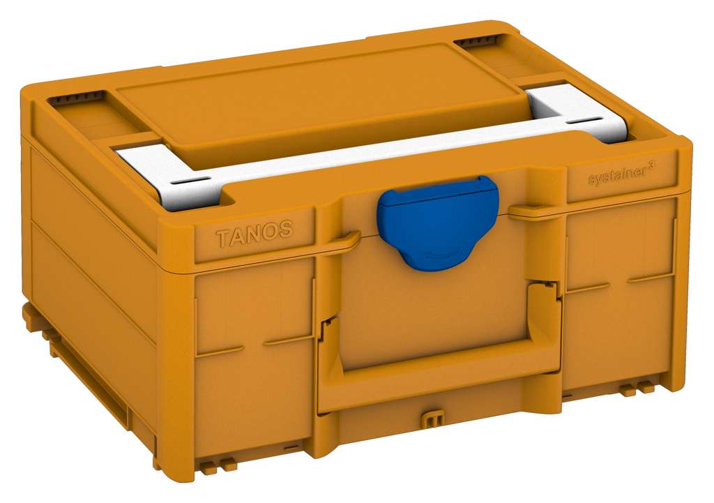 Systainer³ M 187, Daffodil Yellow with White lid handle and Signal Blue catches