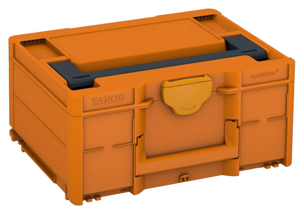 Systainer³ M 187, Deep Orange with Anthracite lid handle and Daffodil Yellow catches