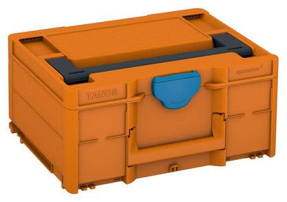 Systainer³ M 187, Deep Orange with Anthracite lid handle and Sky Blue catches