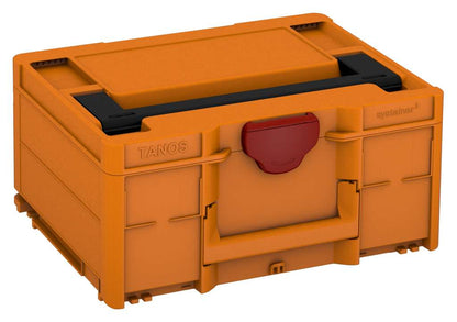 Systainer³ M 187, Deep Orange with Black lid handle and Carmine Red catches