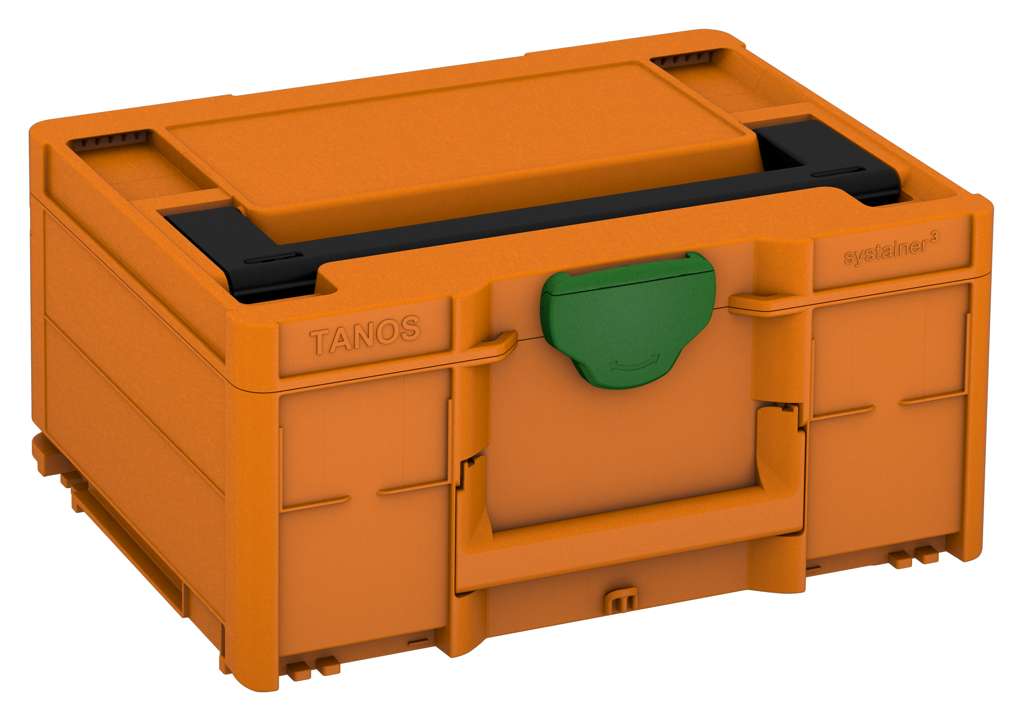 Systainer³ M 187, Deep Orange with Black lid handle and Emerald Green catches
