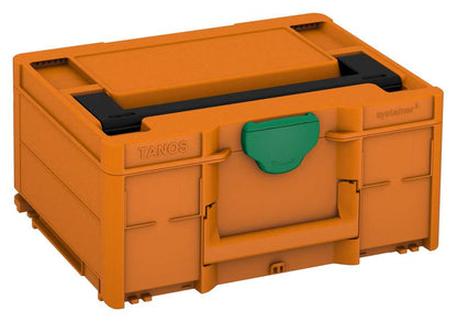 Systainer³ M 187, Deep Orange with Black lid handle and Signal Green catches