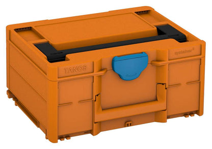 Systainer³ M 187, Deep Orange with Black lid handle and Sky Blue catches