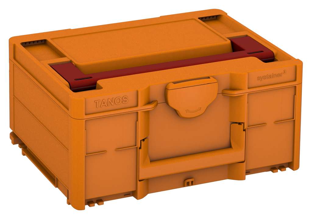 Systainer³ M 187, Deep Orange with Carmine Red lid handle