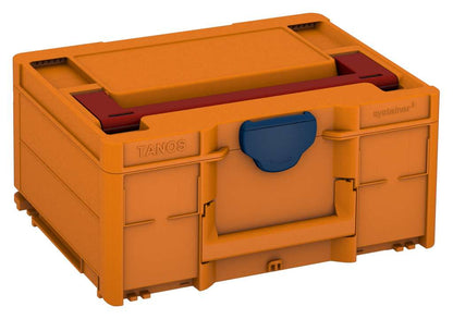 Systainer³ M 187, Deep Orange with Carmine Red lid handle and Sapphire Blue catches