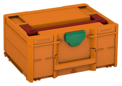 Systainer³ M 187, Deep Orange with Carmine Red lid handle and Signal Green catches