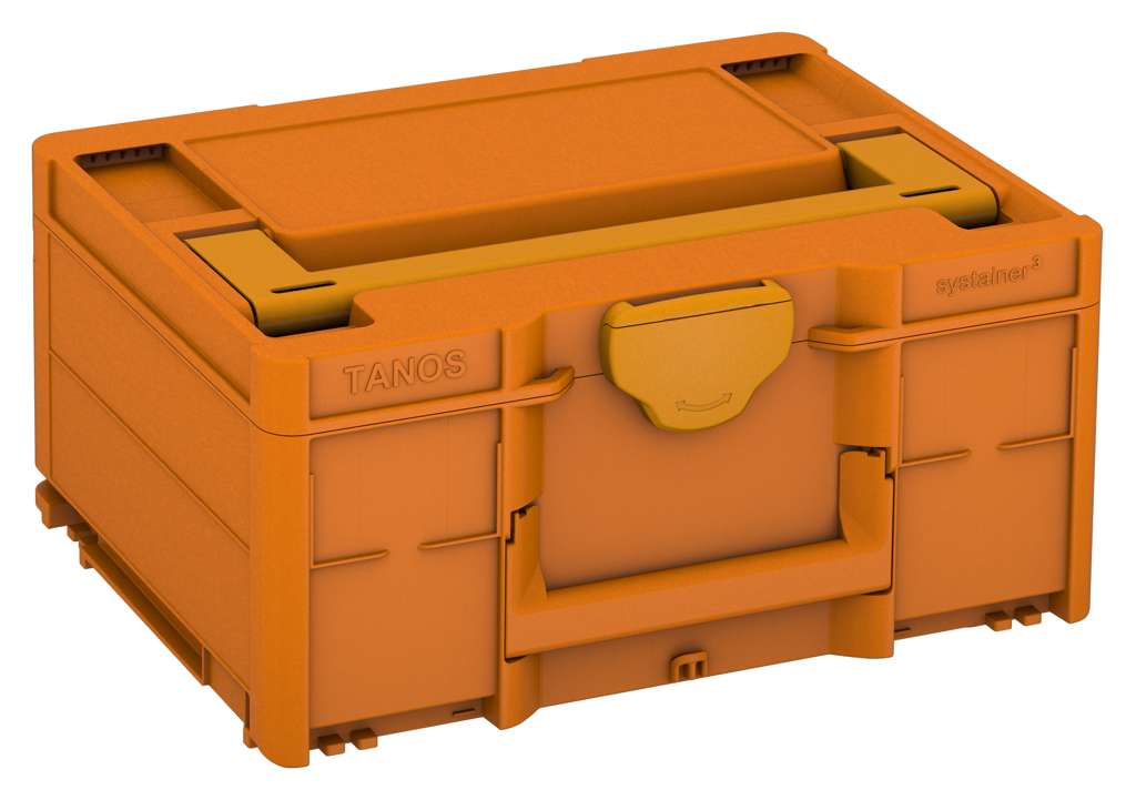 Systainer³ M 187, Deep Orange with Daffodil Yellow lid handle and Daffodil Yellow catches