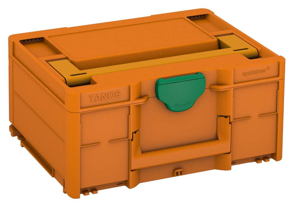 Systainer³ M 187, Deep Orange with Daffodil Yellow lid handle and Signal Green catches