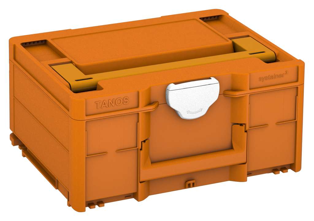 Systainer³ M 187, Deep Orange with Daffodil Yellow lid handle and White catches