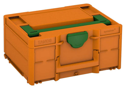 Systainer³ M 187, Deep Orange with Emerald Green lid handle and Emerald Green catches