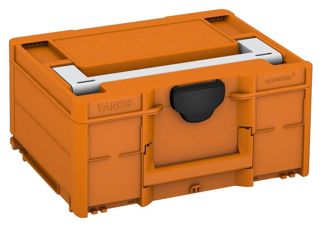Systainer³ M 187, Deep Orange with Light Grey lid handle and Black catches