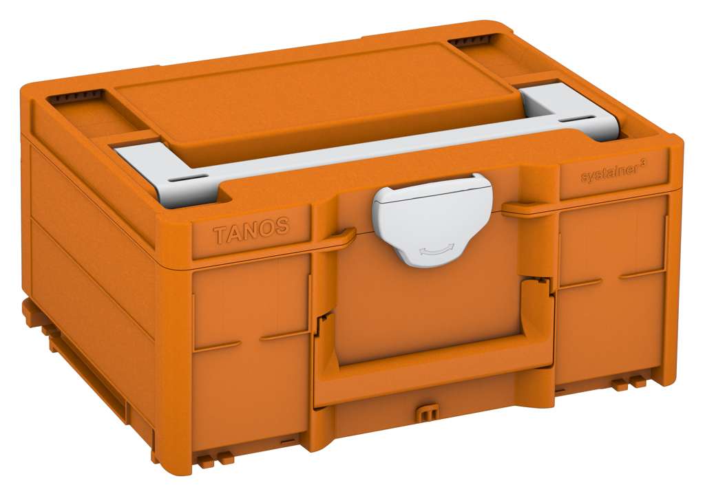 Systainer³ M 187, Deep Orange with Light Grey lid handle and Light Grey catches
