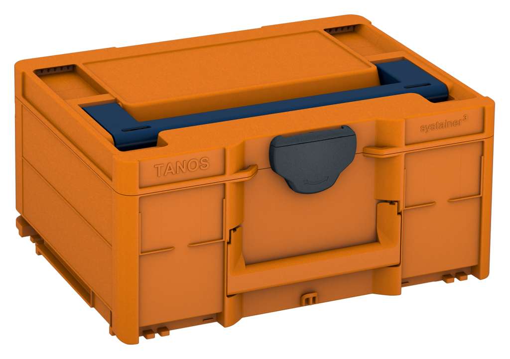 Systainer³ M 187, Deep Orange with Sapphire Blue lid handle and Anthracite catches