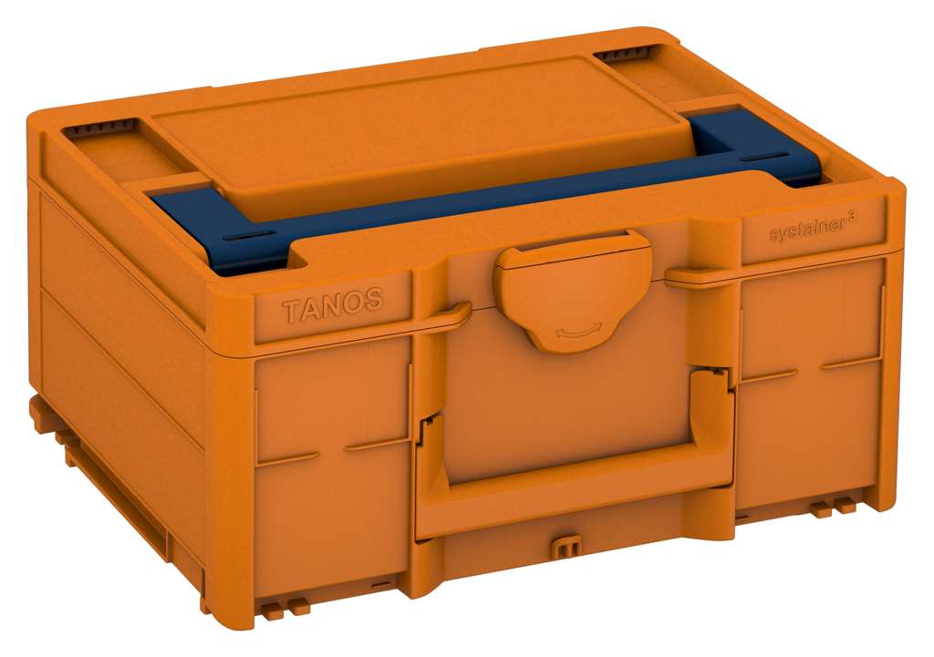 Systainer³ M 187, Deep Orange with Sapphire Blue lid handle