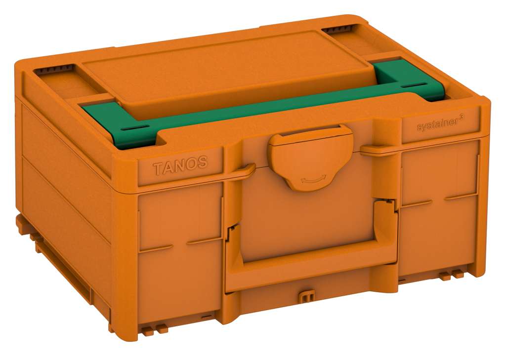 Systainer³ M 187, Deep Orange with Signal Green lid handle