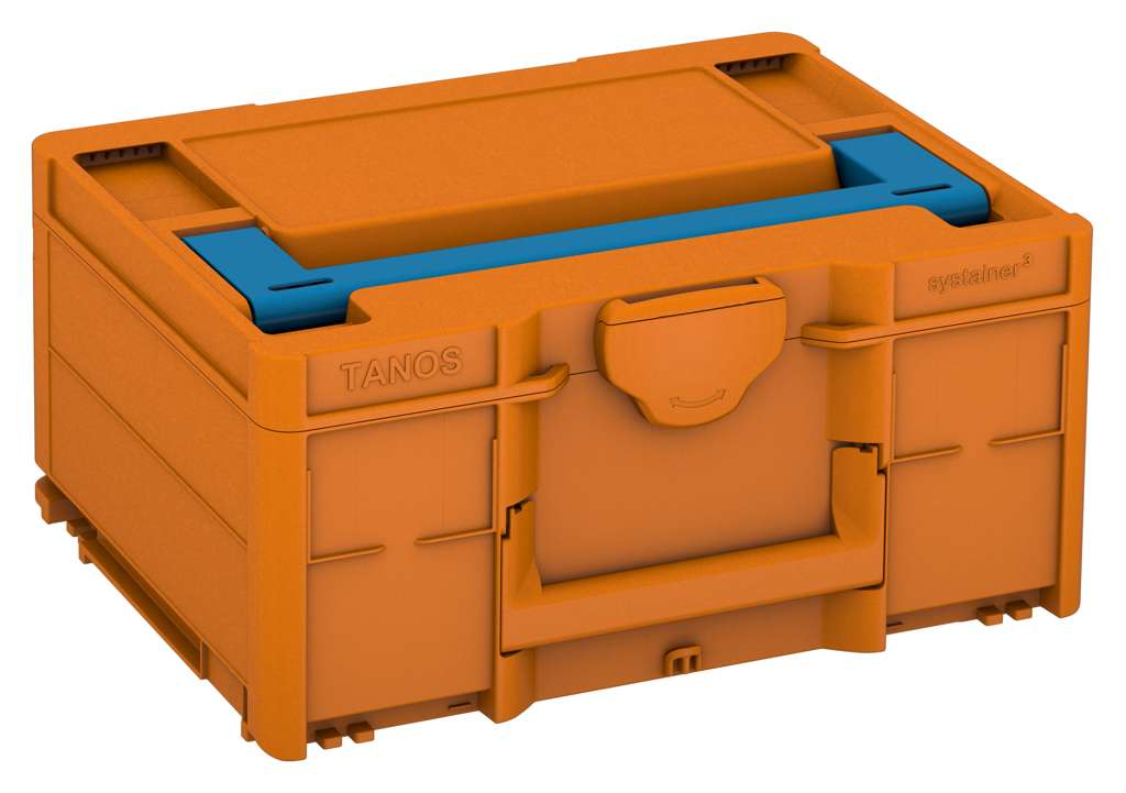 Systainer³ M 187, Deep Orange with Sky Blue lid handle