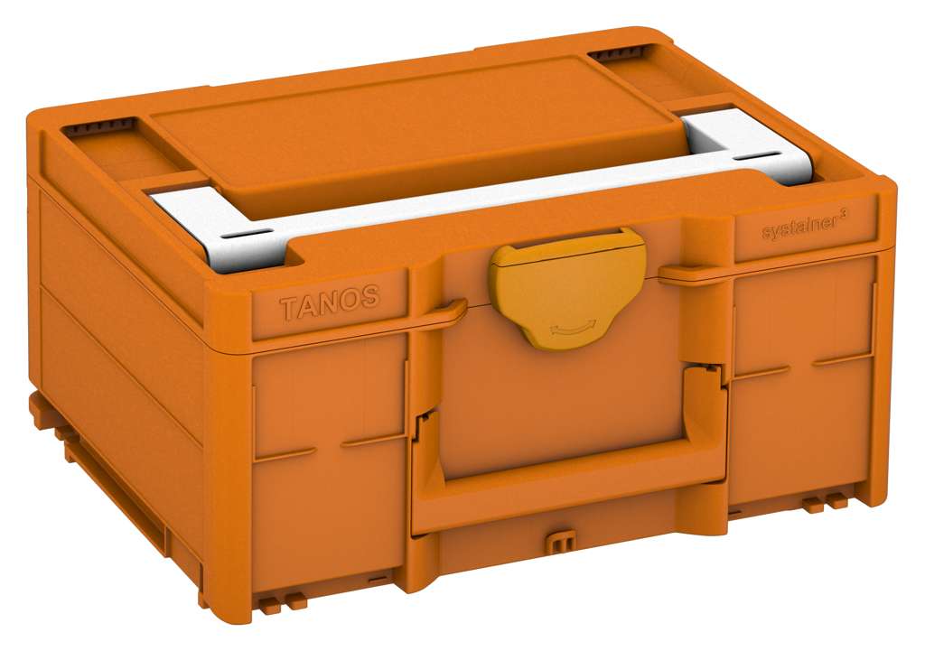 Systainer³ M 187, Deep Orange with White lid handle and Daffodil Yellow catches