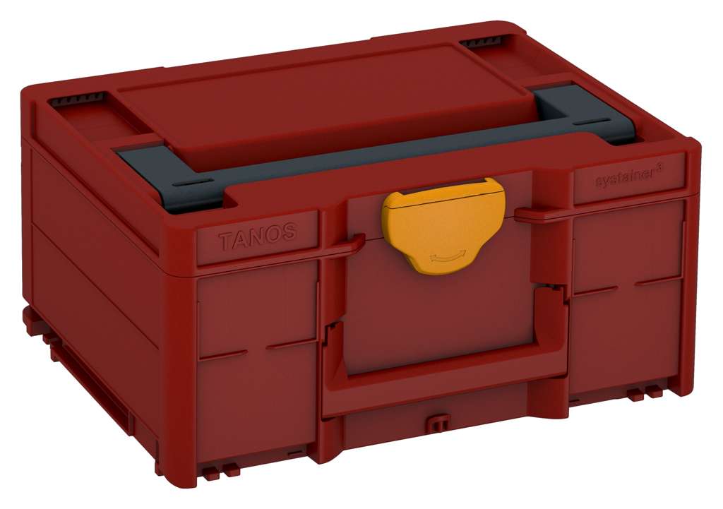 Systainer³ M 187, Carmine Red with Anthracite lid handle and Daffodil Yellow catches