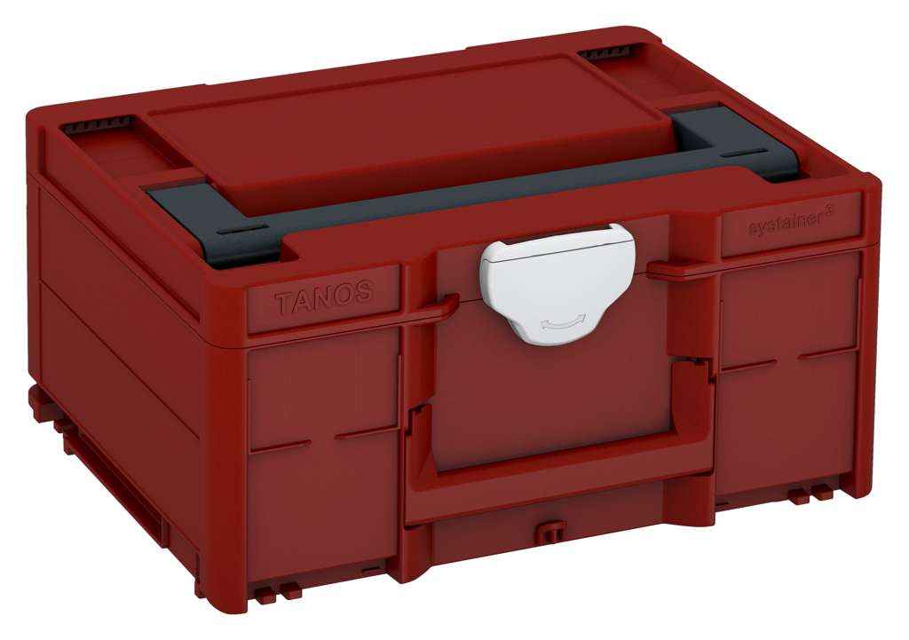Systainer³ M 187, Carmine Red with Anthracite lid handle and Light Grey catches