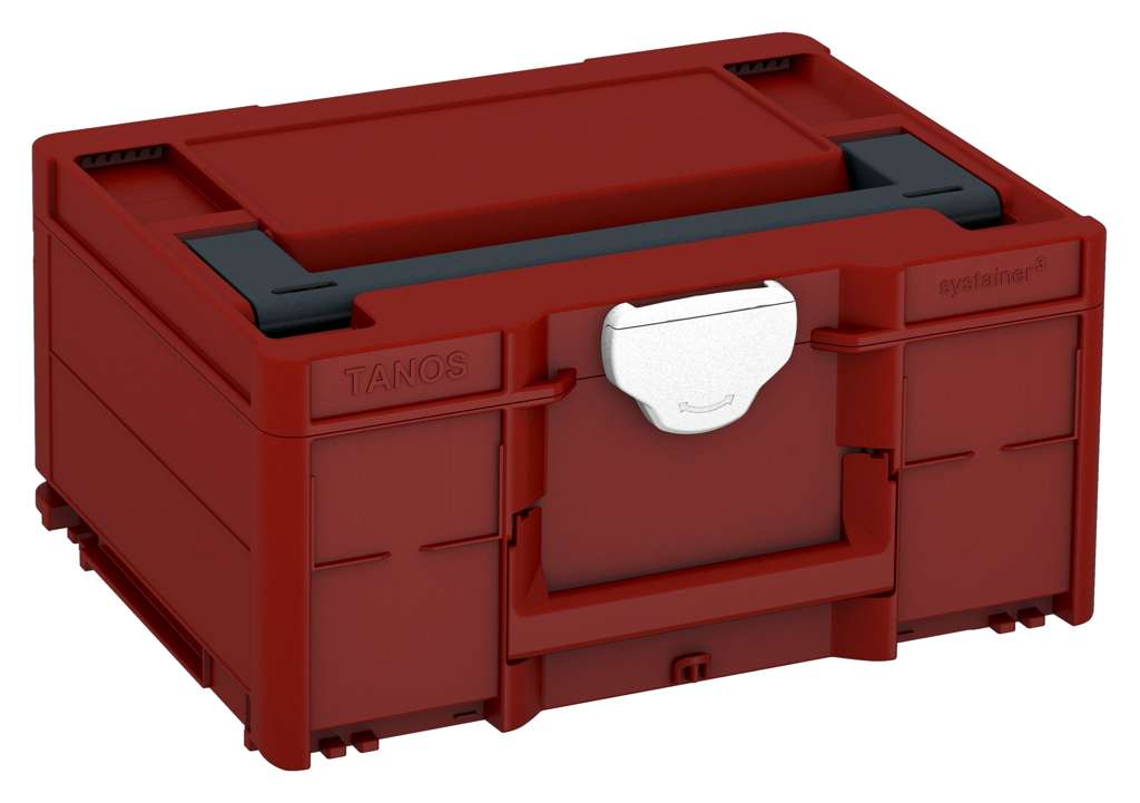 Systainer³ M 187, Carmine Red with Anthracite lid handle and White catches