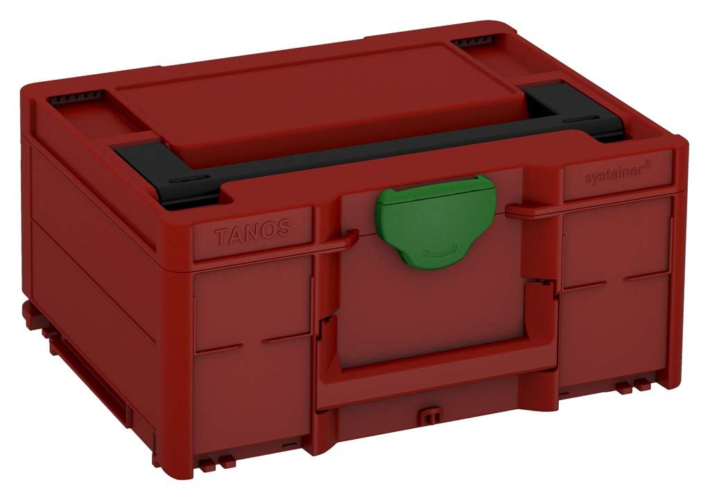 Systainer³ M 187, Carmine Red with Black lid handle and Emerald Green catches