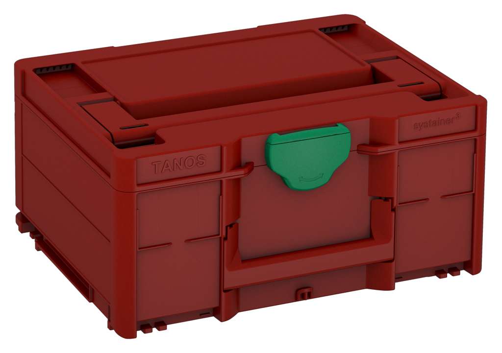 Systainer³ M 187, Carmine Red with Signal Green catches