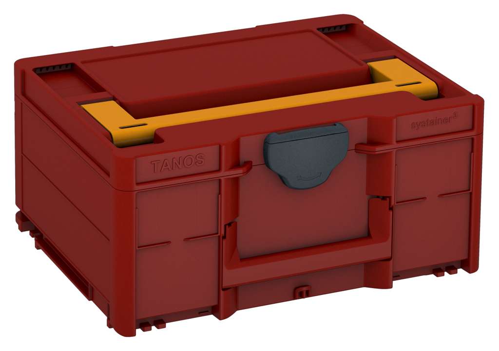 Systainer³ M 187, Carmine Red with Daffodil Yellow lid handle and Anthracite catches
