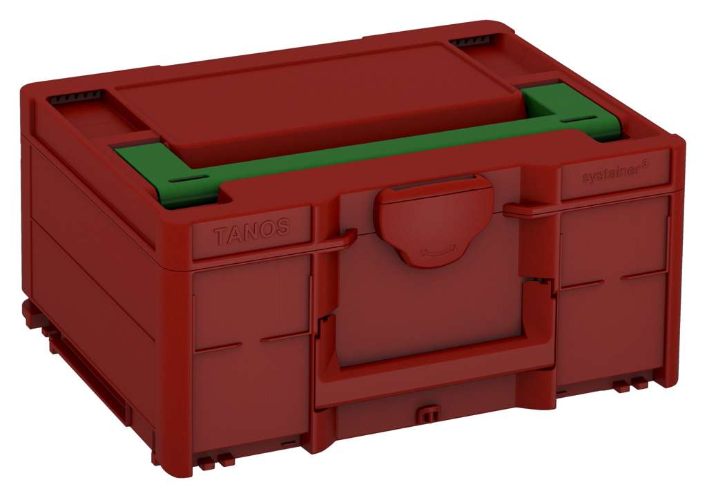 Systainer³ M 187, Carmine Red with Emerald Green lid handle