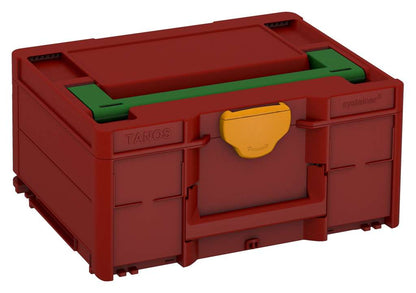 Systainer³ M 187, Carmine Red with Emerald Green lid handle and Daffodil Yellow catches