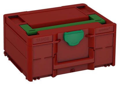 Systainer³ M 187, Carmine Red with Emerald Green lid handle and Signal Green catches