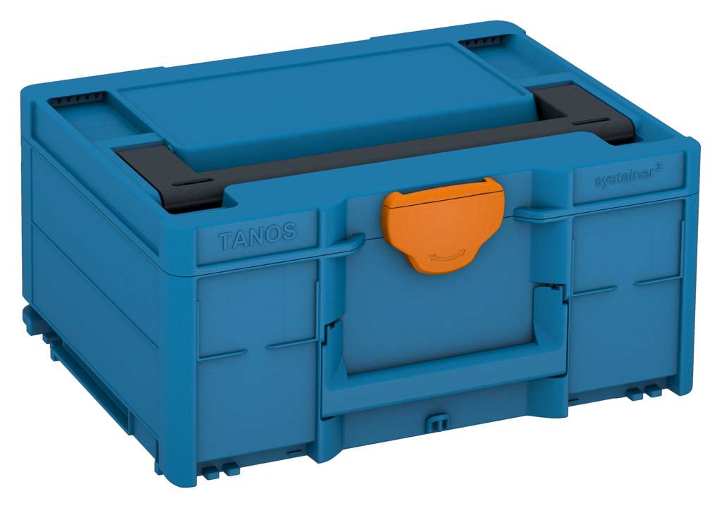 Systainer³ M 187, Sky Blue with Anthracite lid handle and Deep Orange catches
