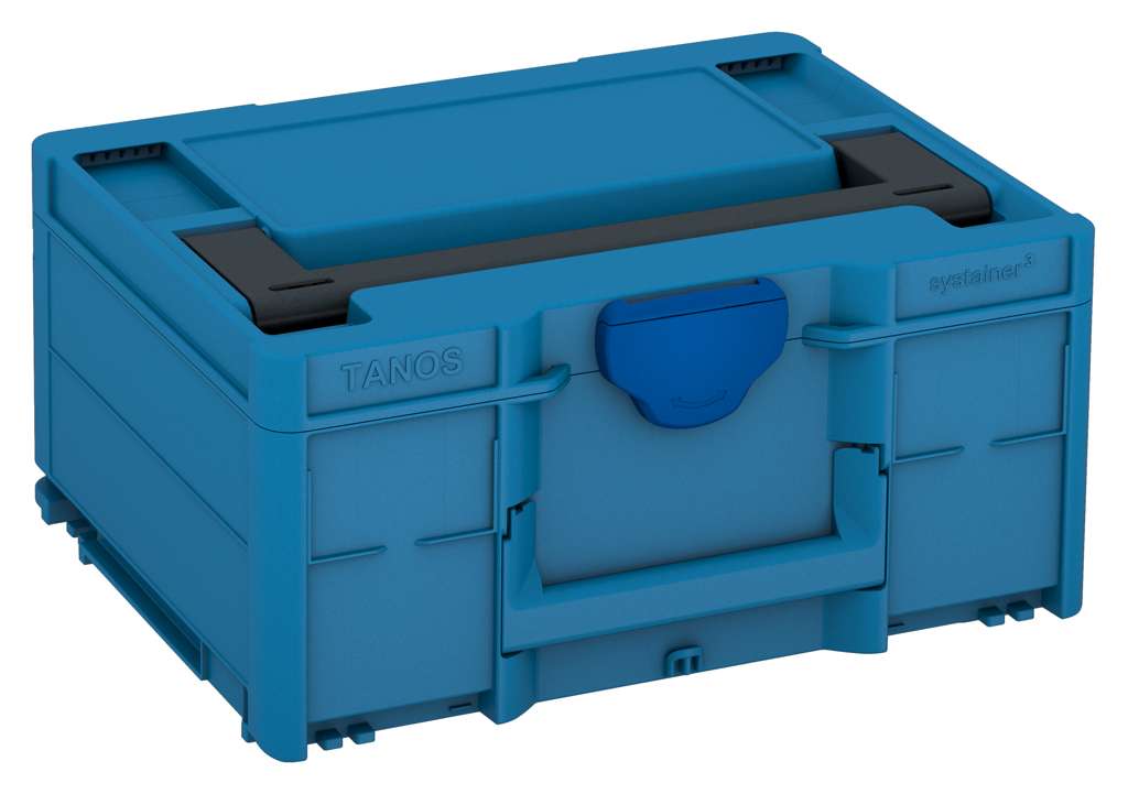 Systainer³ M 187, Sky Blue with Anthracite lid handle and Signal Blue catches