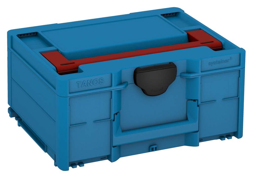 Systainer³ M 187, Sky Blue with Carmine Red lid handle and Black catches