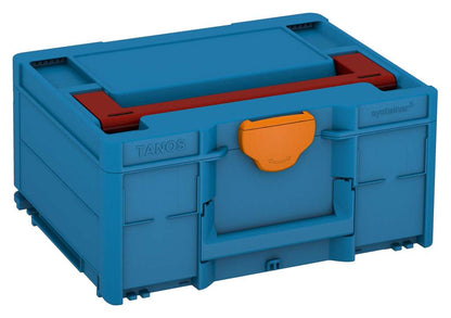 Systainer³ M 187, Sky Blue with Carmine Red lid handle and Deep Orange catches