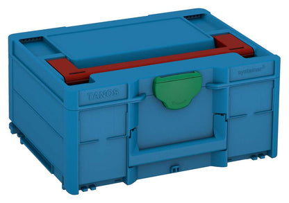 Systainer³ M 187, Sky Blue with Carmine Red lid handle and Signal Green catches