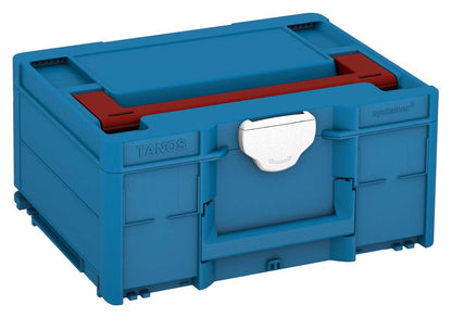 Systainer³ M 187, Sky Blue with Carmine Red lid handle and White catches