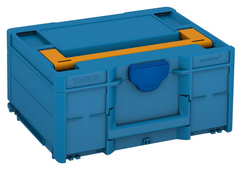 Systainer³ M 187, Sky Blue with Daffodil Yellow lid handle and Signal Blue catches