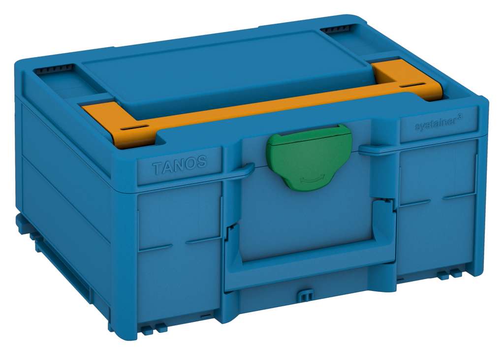 Systainer³ M 187, Sky Blue with Daffodil Yellow lid handle and Signal Green catches