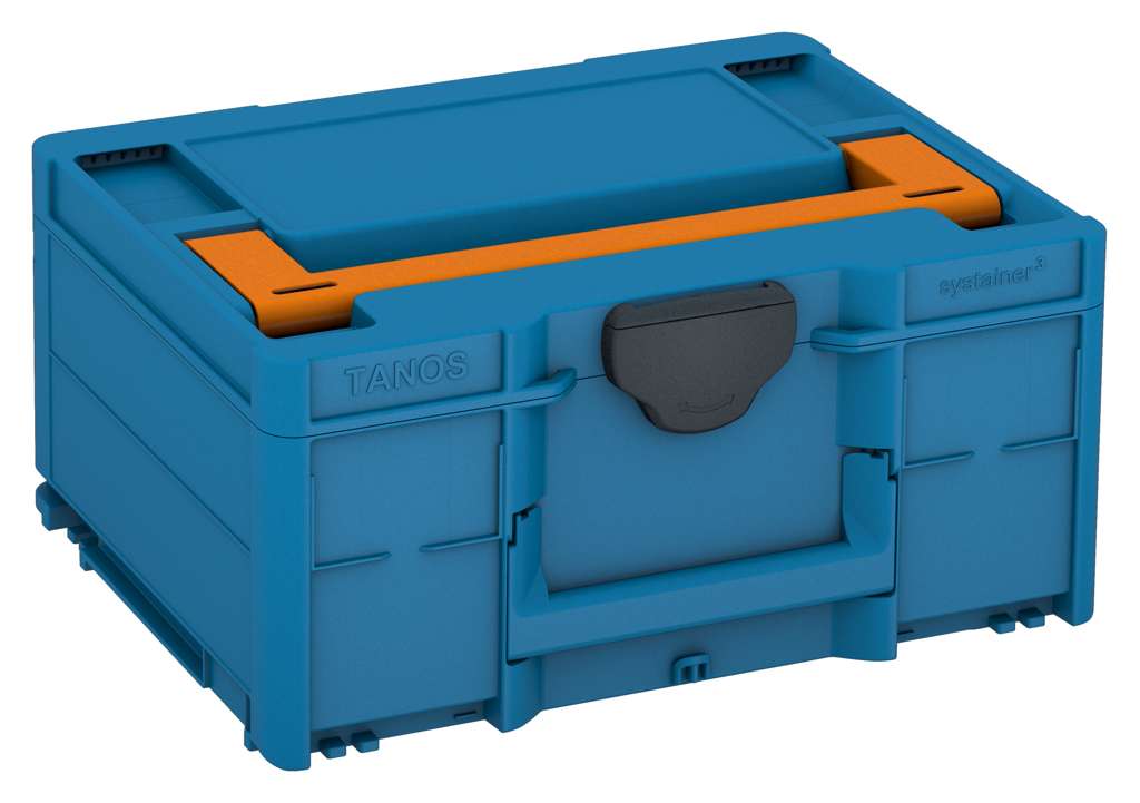 Systainer³ M 187, Sky Blue with Deep Orange lid handle and Anthracite catches