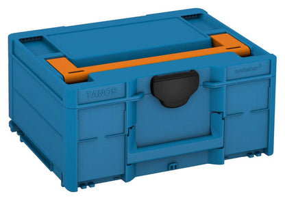 Systainer³ M 187, Sky Blue with Deep Orange lid handle and Black catches