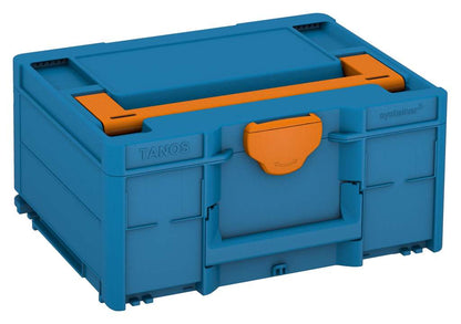 Systainer³ M 187, Sky Blue with Deep Orange lid handle and Deep Orange catches