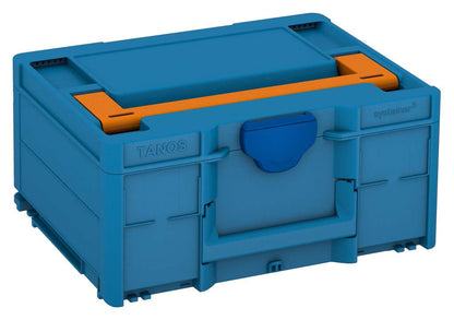 Systainer³ M 187, Sky Blue with Deep Orange lid handle and Signal Blue catches